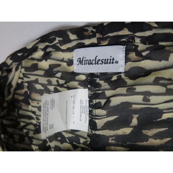 Miraclesuit 362199 Women's Sz M Striped Animal Print Sheer Bikini Cover-Up Pants - Picture 4 of 6